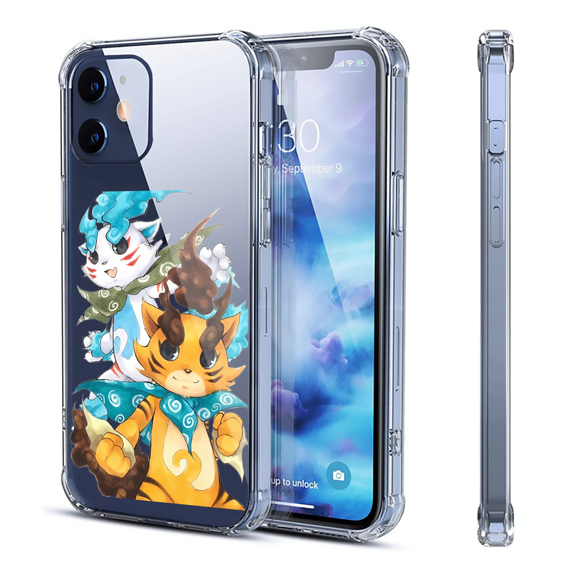 （画像用） 妖怪ウォッチ Yo-kai Watch 【iPhone 12シリーズ対応】透明スマホケース（クリアソフトケース）